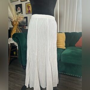 Alfred Dunner White Maxi Skirt